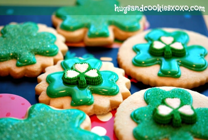 st patrick's day shamrock cookies