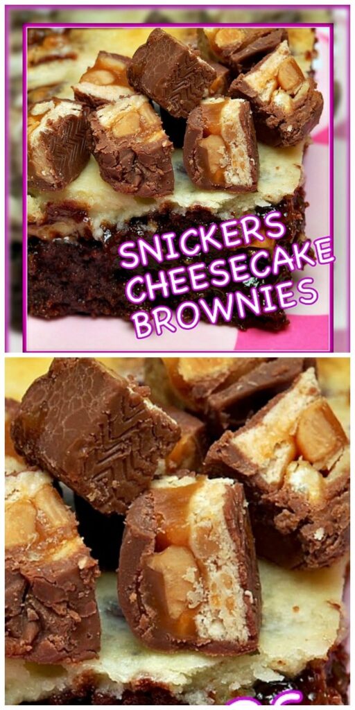 snickers cheesecake brownies