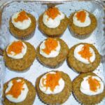 CARROT CAKE MUFFINS WITH CREAM CHEESE FROSTING!