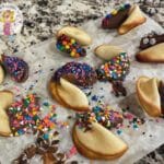 HOMEMADE CHOCOLATE DIPPED FORTUNE COOKIES