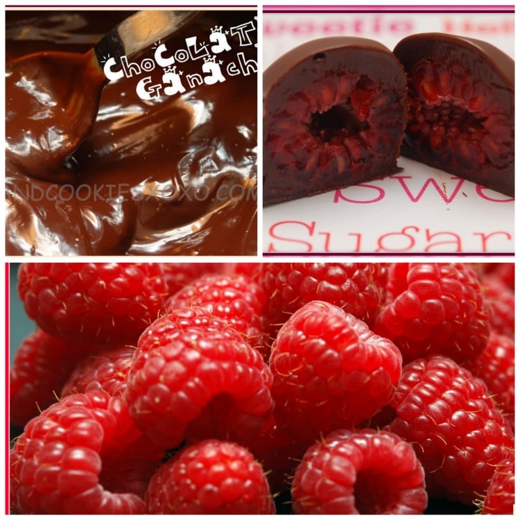 ganache raspberries