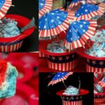 TIE DYE CUPCAKES WITH AMERICAN DECOR! ♥
