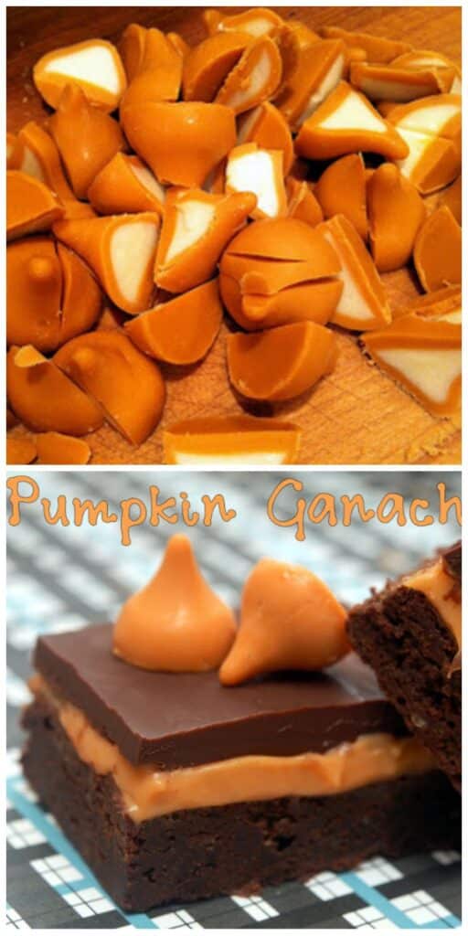 pumpkin ganache brownies