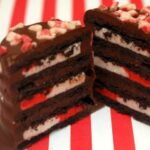 TRIPLE DECKER CANDY CANE OREOS DIPPED IN CHOCOLATE
