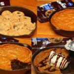 SKILLET BAKED CHOCOLATE CHIP COOKIE PIZZA