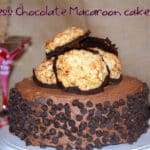 TRIPLE LAYER FLOURLESS CHOCOLATE MACAROON CAKE