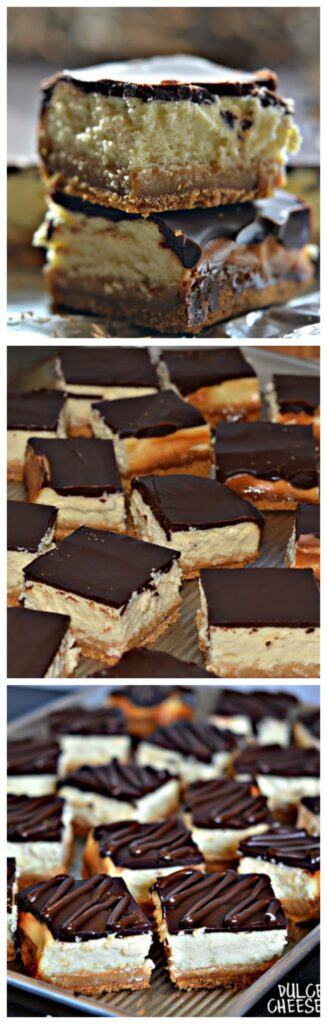 dulce de leche cheesecake and ganache bars