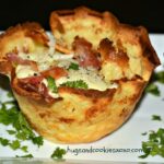 BACON, CHEESE & EGGS BAKED IN CREPE CUPS-THE PERFECT BRUNCH FOOD!