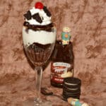 DEATH BY CHOCOLATE TRIFLES SERVED IN YOUR FINEST CRYSTAL GLASSES