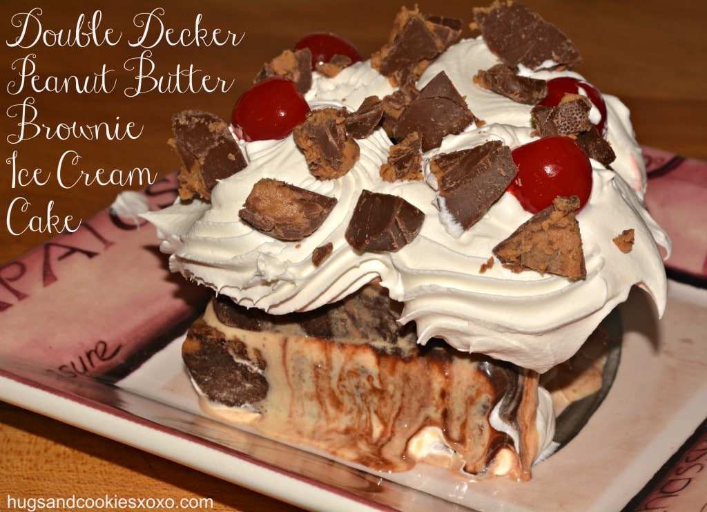 peanut butter brownie ice cream cake