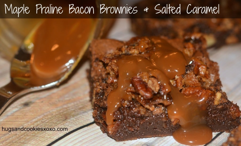 maple praline bacon brownies