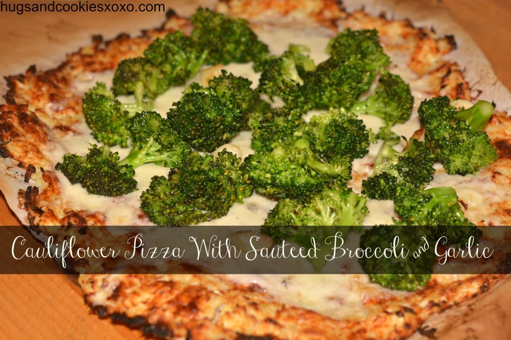 cauliflower pizza with broccoli