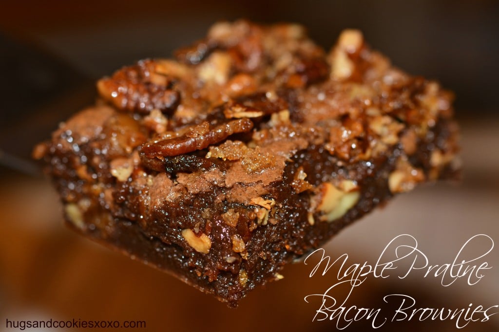 maple praline bacon brownies