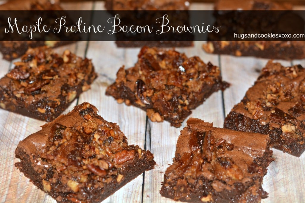 maple praline bacon brownies