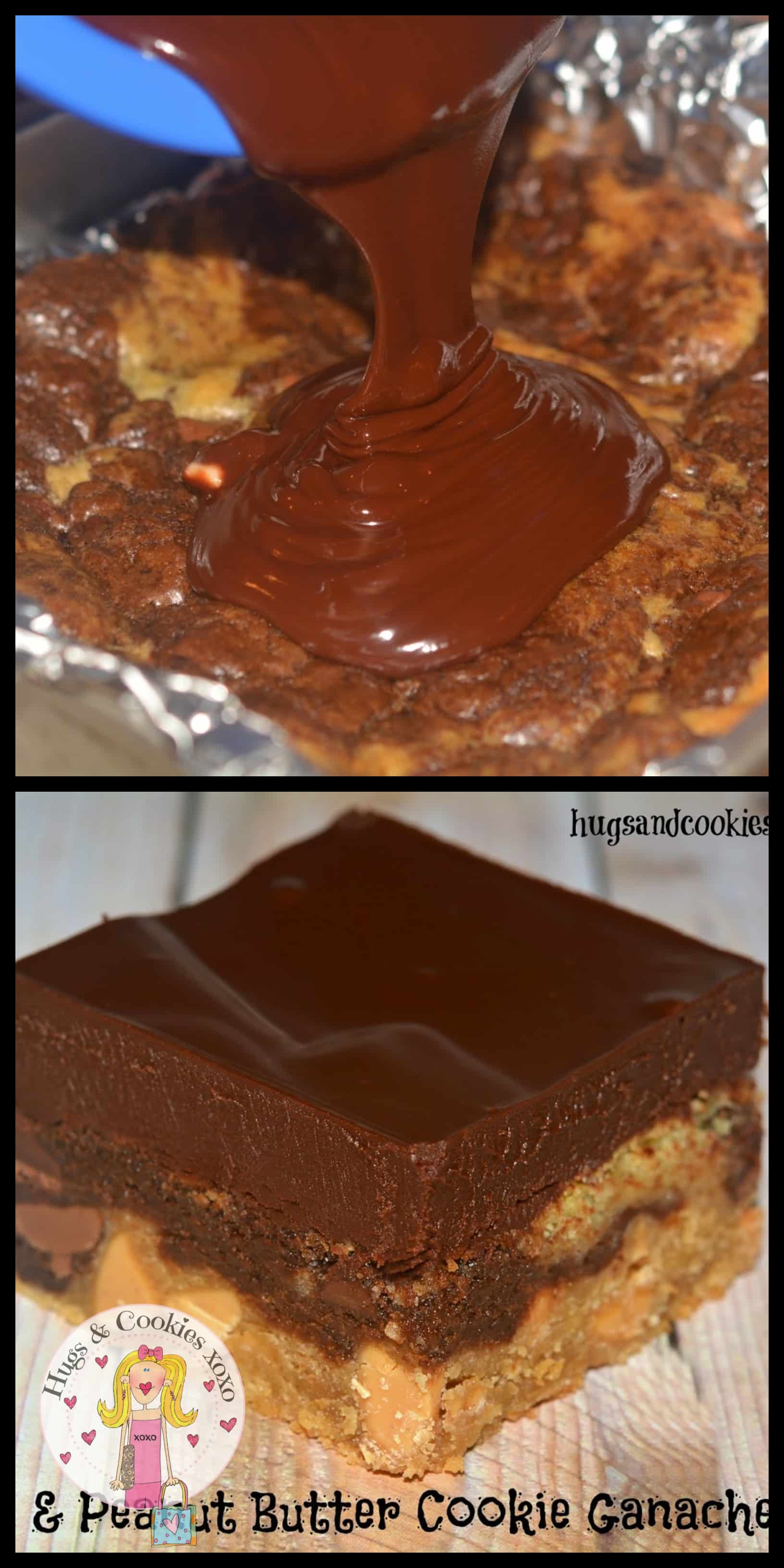 Chocolate Peanut Butter Ganache Bars