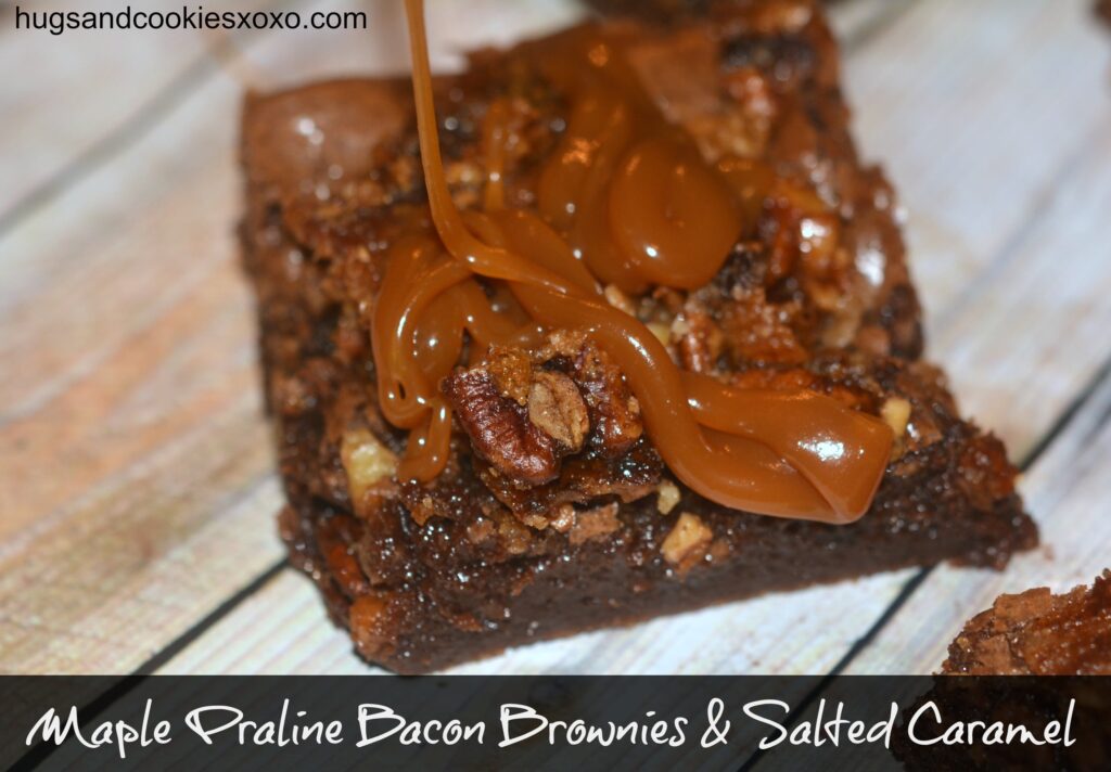 maple praline bacon brownies