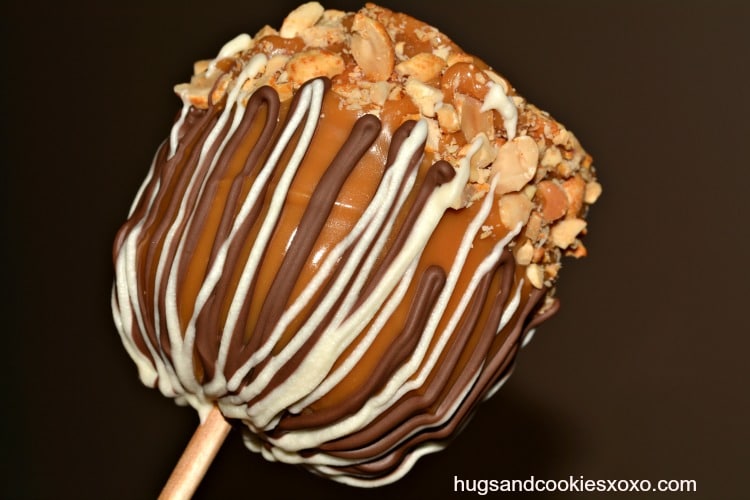 Caramel Apples With Chocolate & Peanuts