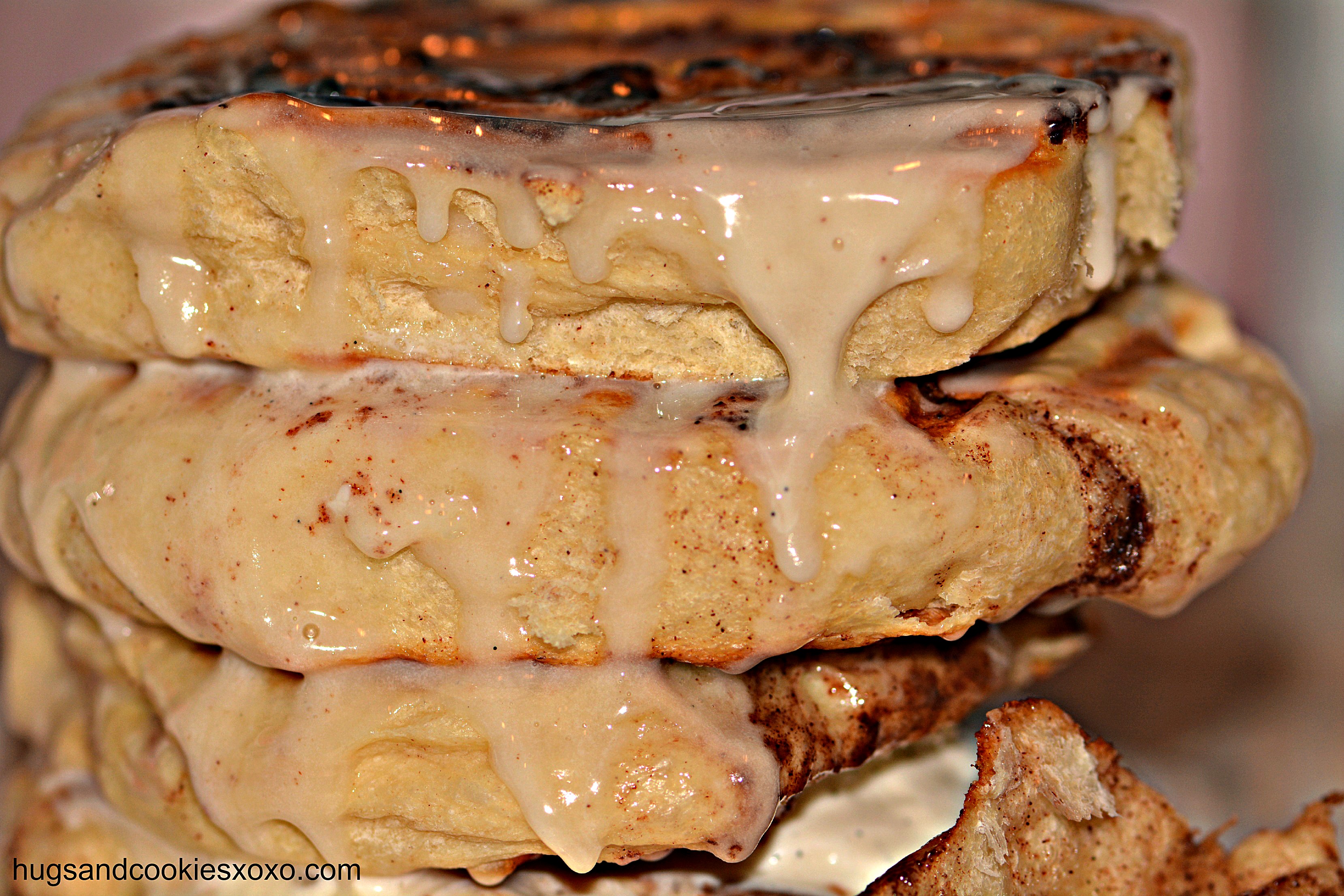 Cinnabon Panini Stuffed With Ice Cream Hugs and Cookies XOXO