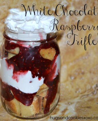 white chocolate raspberry trifle
