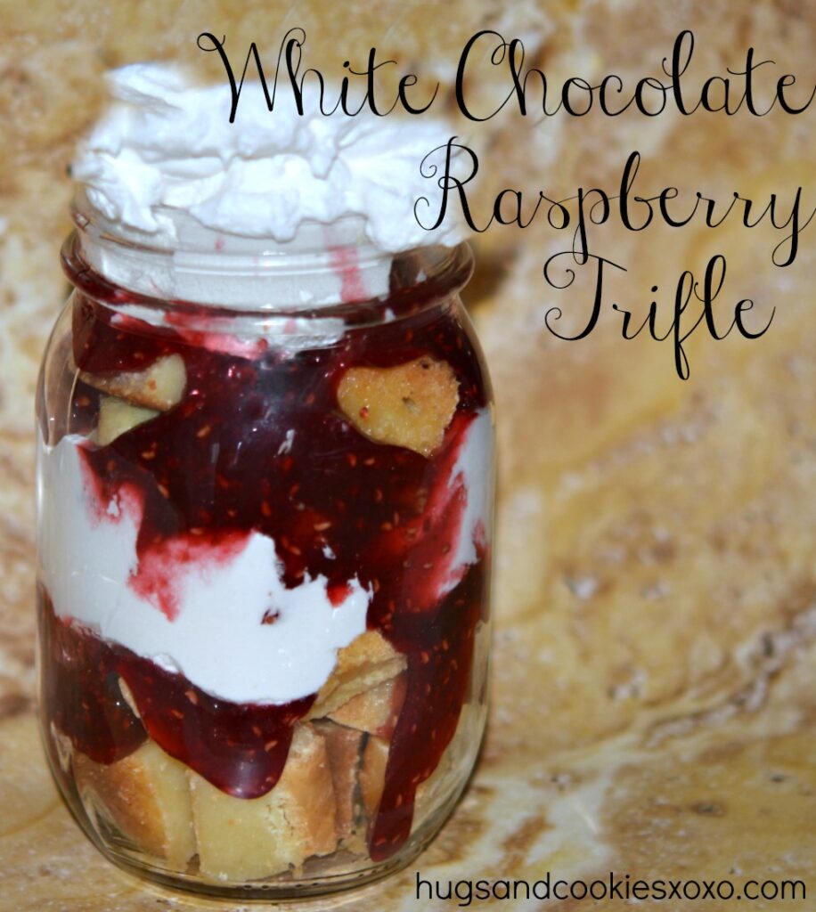 white chocolate raspberry trifle