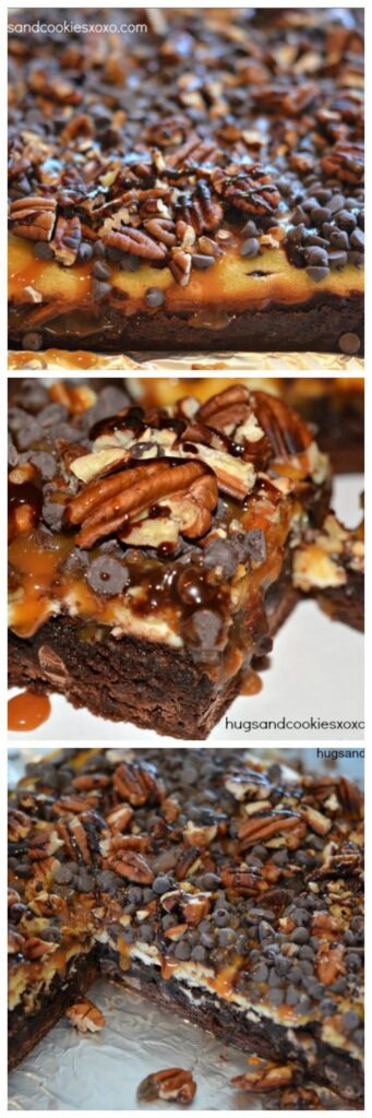 Turtle Cheesecake Brownies