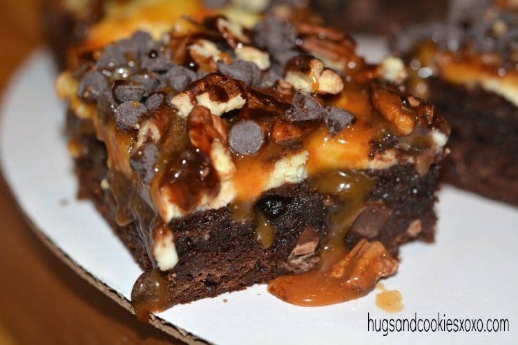 Turtle Cheesecake Brownies