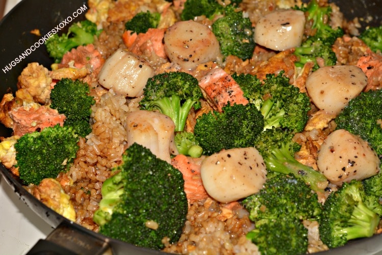 RICE-SCALLOPS-SALMON