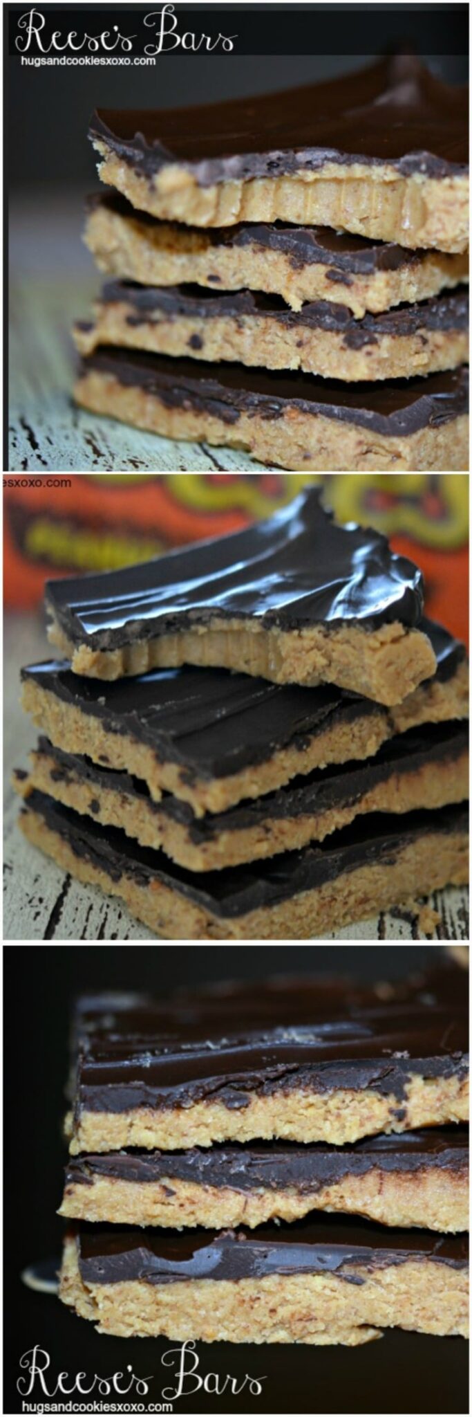 Homemade Reese's Bars Hugs and Cookies XOXO