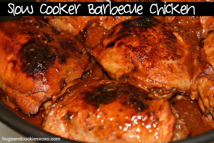 2 Ingredient Slow Cooker Barbecue Chicken Hugs And Cookies Xoxo