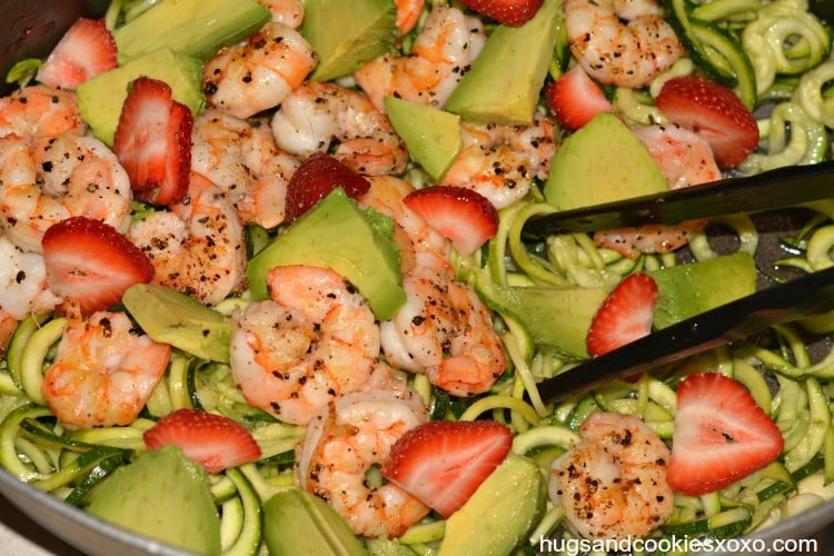 zoodle shrimp salad