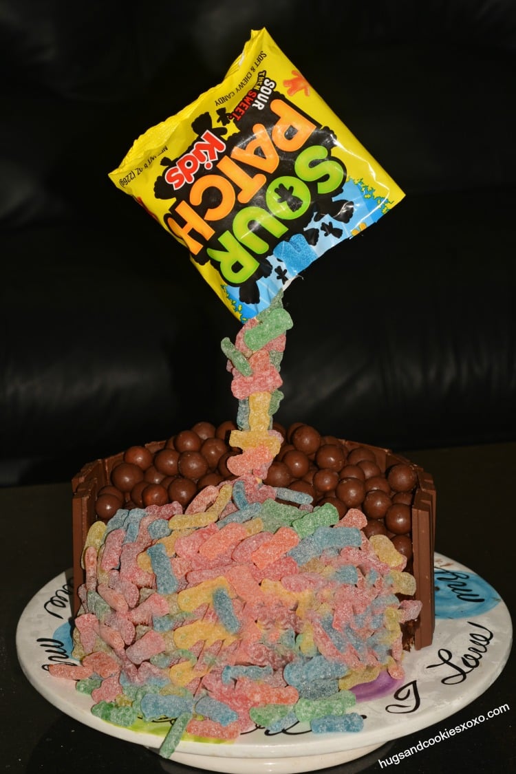 Sour Patch Kid Gravity Cake - Hugs and Cookies XOXO