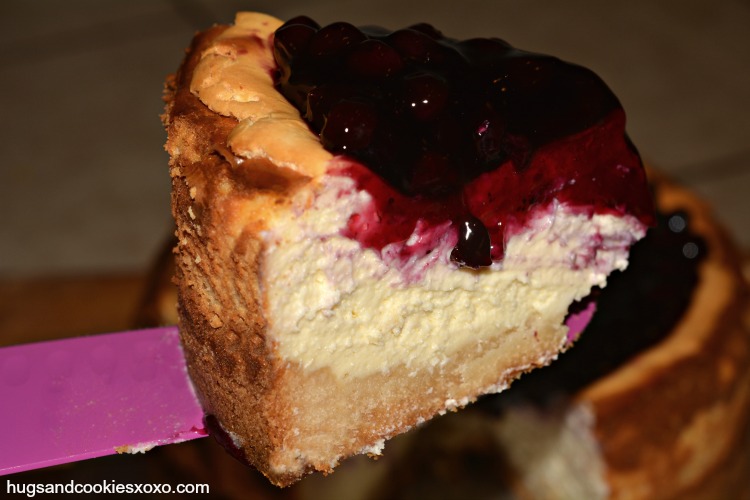 blueberry cheesecake slice