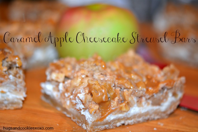 caramel apple cheesecake bars