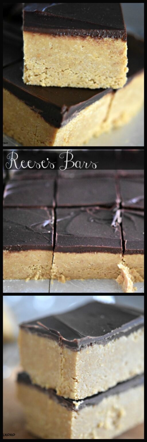 Homemade Reese's Bars Hugs and Cookies XOXO