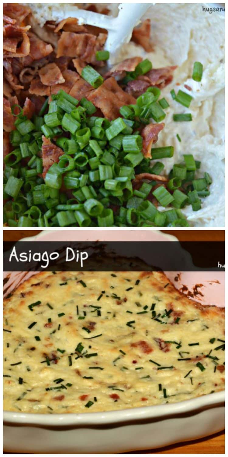 Hot Asiago Bacon Dip Hugs and Cookies XOXO