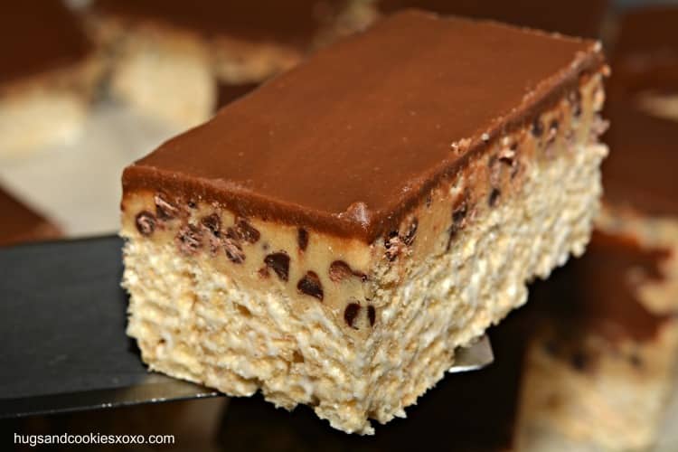 cookie dough krispy bars