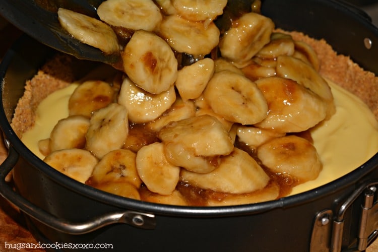 bananas foster pudding pie