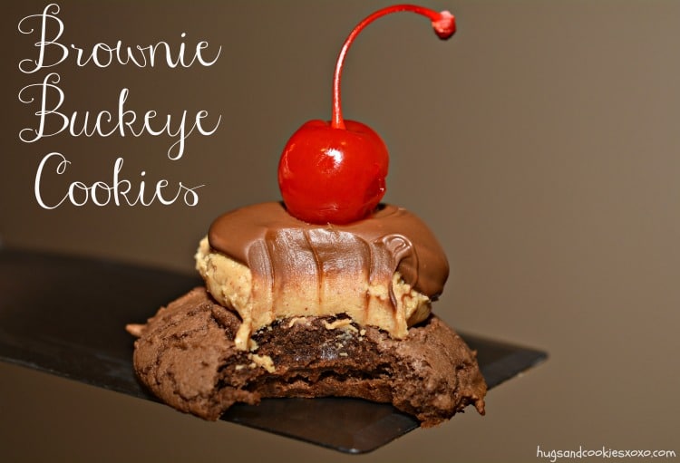 brownie buckeye cookies