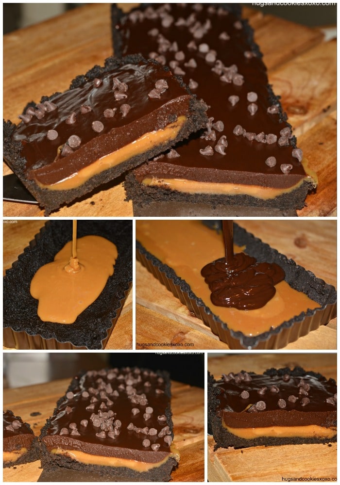 caramel chocolate oreo tart