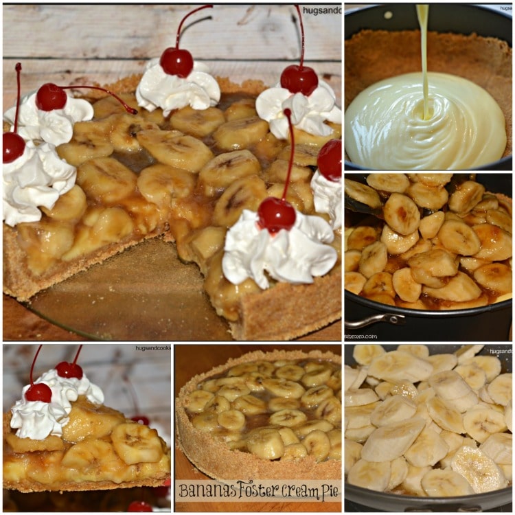 bananas foster cream pies