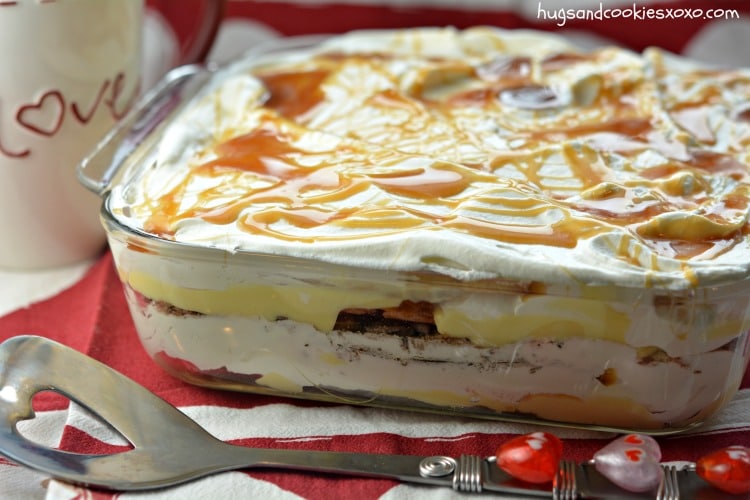 caramel cookie lasagna