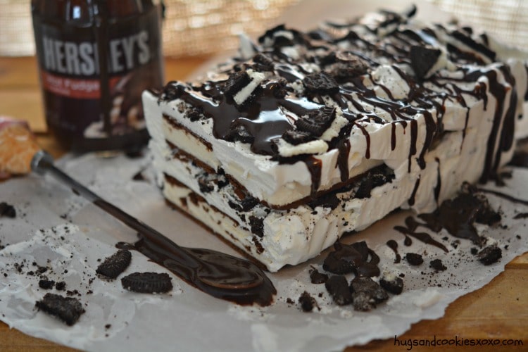 Ice Cream Sandwich Hot Fudge Cake Hugs And Cookies Xoxo