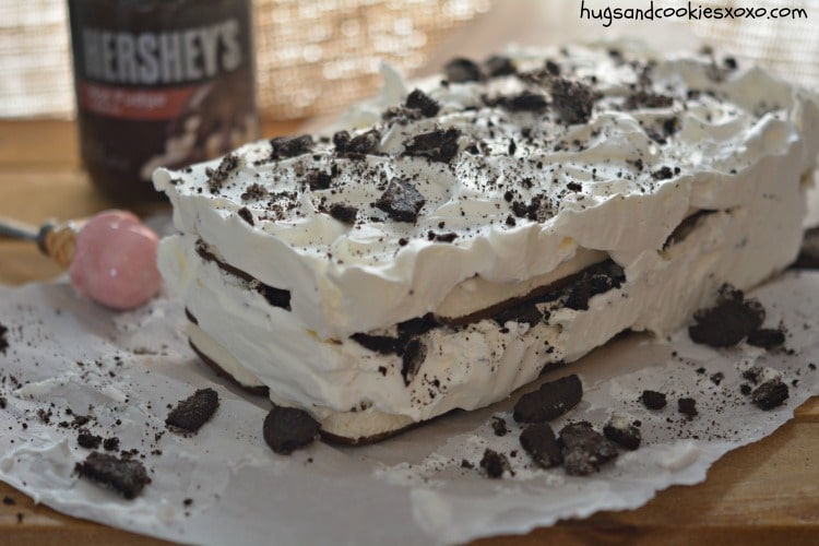 oreo hot fudge ice cream cake