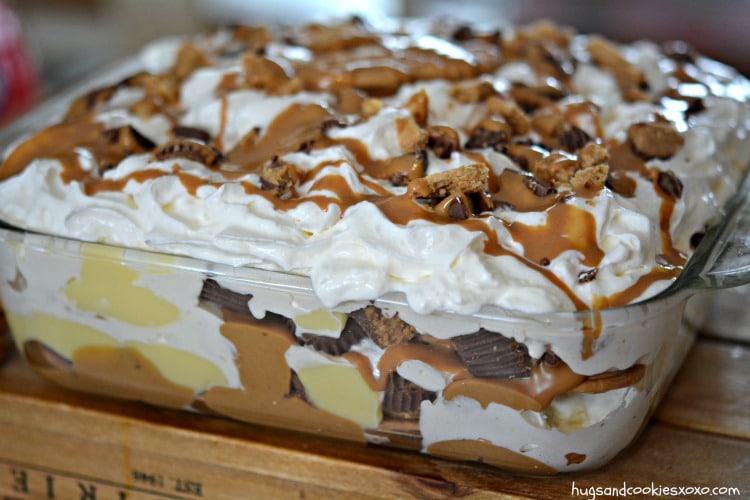 peanut butter cup cookie lasagna