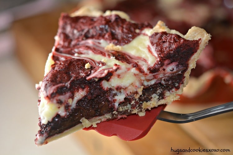 red velvet cheesecake slice