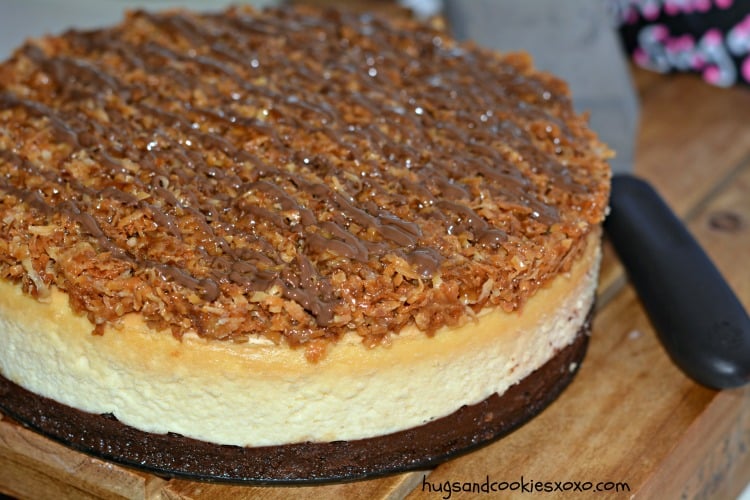 samoa brownie cheesecake