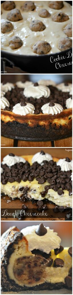 cookie dough cheesecakes