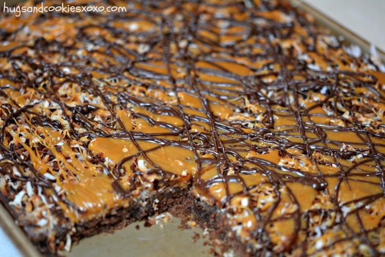 samoa cake bars