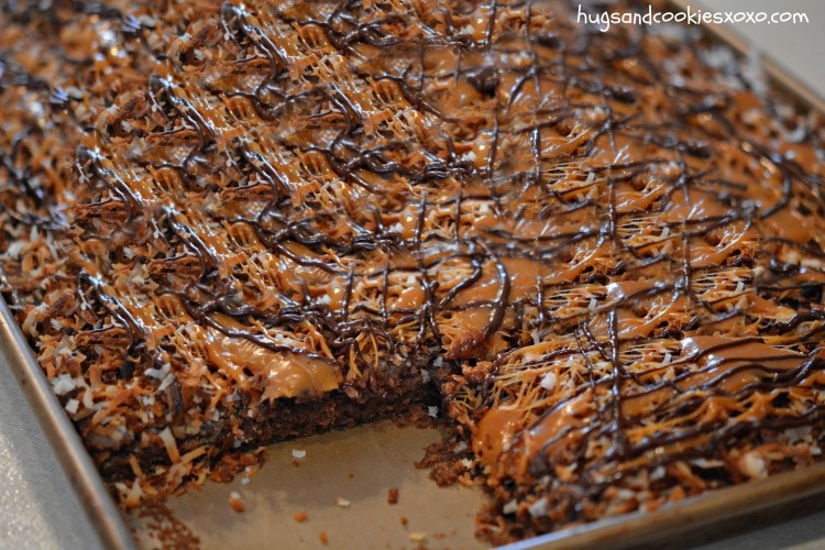 samoa caramel cake