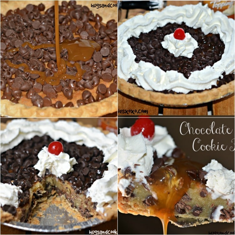 chocolate chip caramel cookie pie